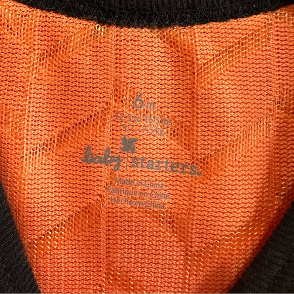 Baby Starters Halloween Footsie One Piece Fleece Pumpkin Face 6 Months - Picture 5 of 6